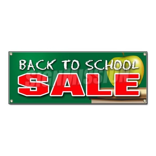 Signmission BACK TO SCHOOL SALE BANNER SIGN boys girls clothes save sale discount fall big B-Back To School Sale - main